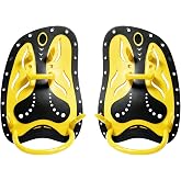 LCKEBT Swim Training Hand Paddles for Adults Men Women &amp; Kids, Webbed Paddle Swim Paddles, Adjustable Silicone Strap, Ergonomic Wave Design for Swimming Training, Improve Stroke Technique &amp; Speed