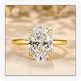 MoiuVieg 1CT/2CT/3CT 14k Gold Plated 925 Sterling Silver Engagement Rings Oval Cut Cubic Zirconia CZ Wedding Promise Rings for Her Wedding Bands for Women Size 5-9