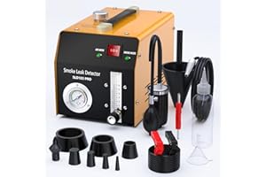 EIPNARE Automotive Smoke Machine with Built-in Air Pump and Pressure Gauge. Professional Vehicle Leak Diagnostic Detector Tools for Leaks Test in Vacuum,Fuel,EVAP and Other Cars System