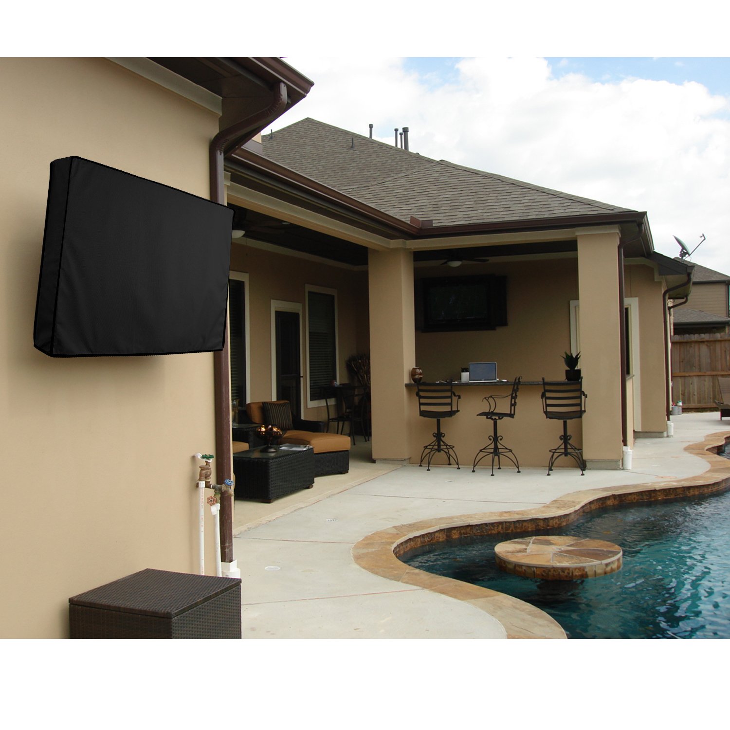 Outdoor TV Cover Universal Weatherproof Protector for 60'' 65'' TV