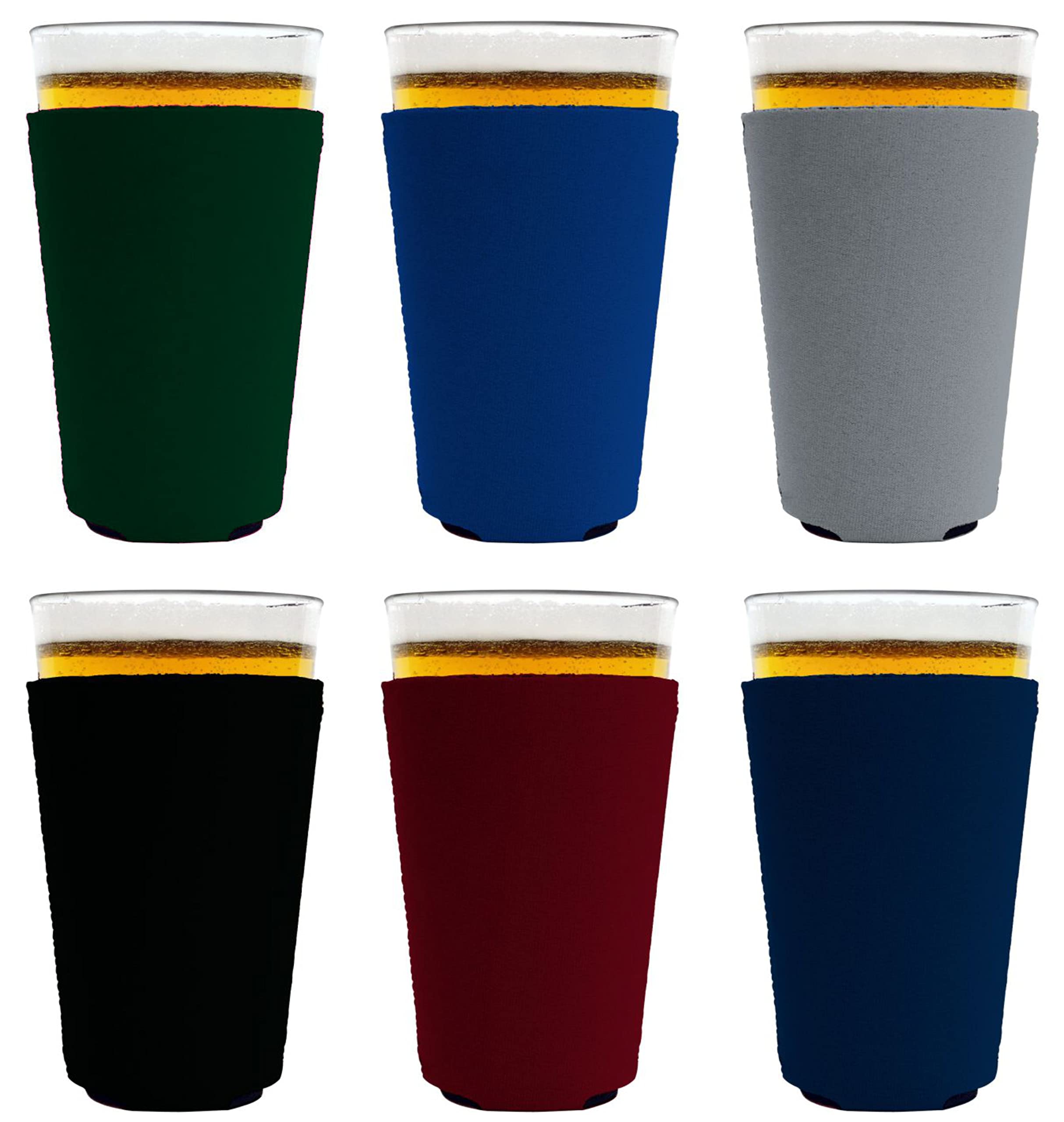 Coolie Junction Blank Neoprene Collapsible Pint Glass Coolie (6, Various)