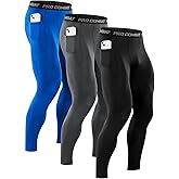 Niksa 1/3 Pack Men's Compression Pants, Performance Athletic Sports Leggings Gym Tights for Running Yoga Workout Sports