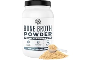 Bone Broth Powder, Pure Grass-Fed Beef Bone Broth Protein Powder with Protein [21g per Serving] and Collagen [16g per Serving
