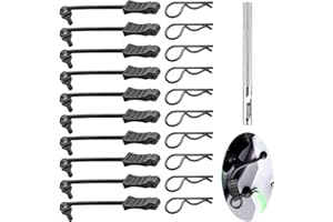 10PCS AllinRC 1/8 1/10 RC Body Clips w/Pull Tabs & 4mm Body Reamer for Traxxas Slash Arrma Kraton Notorious Redcat Losi HSP HPI Kyosho RC Car Truck Buggy RC Clips Upgrades (1.4mm Rod Black)