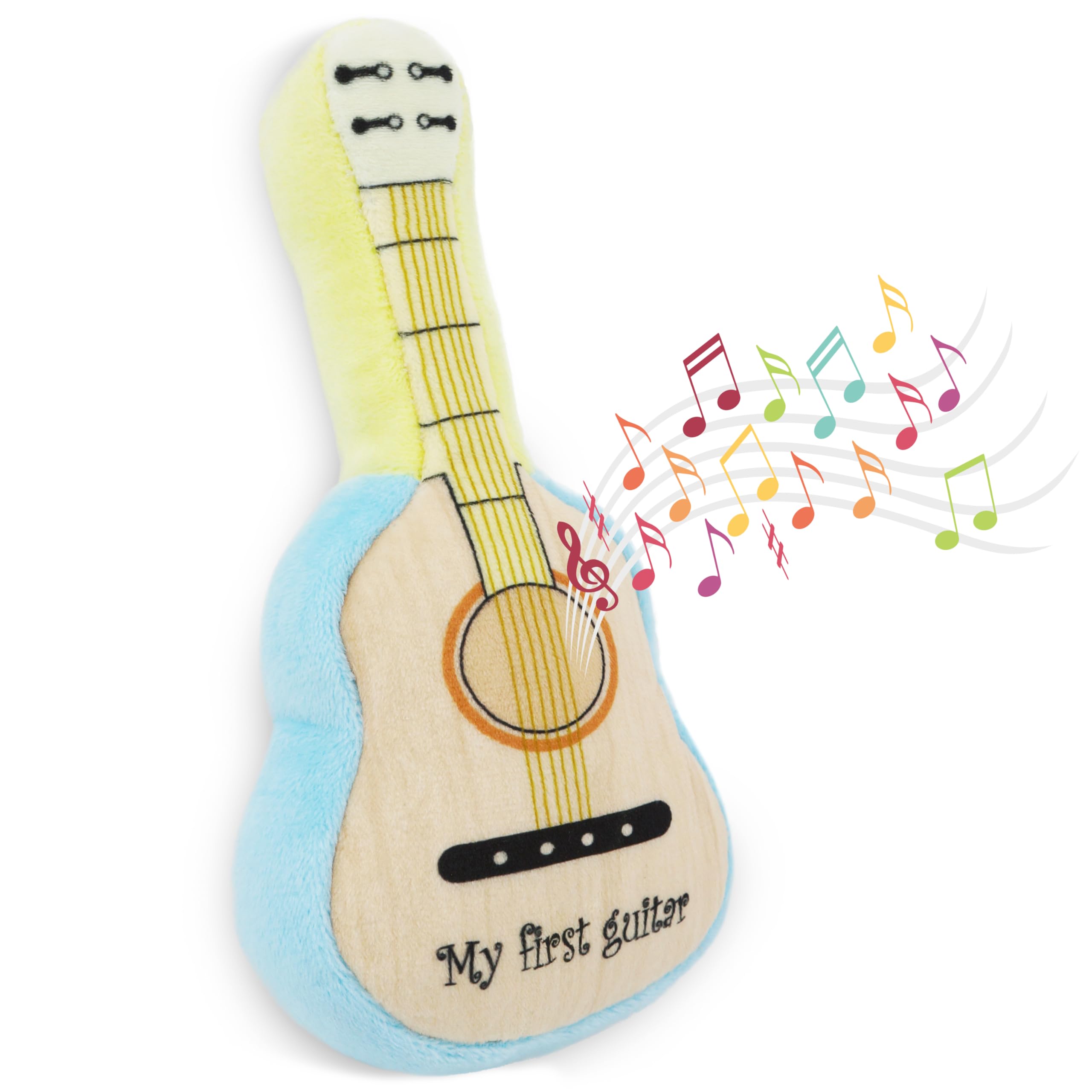 Photo 1 of June Garden 7" My First Guitar - Musical Soft Plush Toy - Gift for Infants and Toddlers