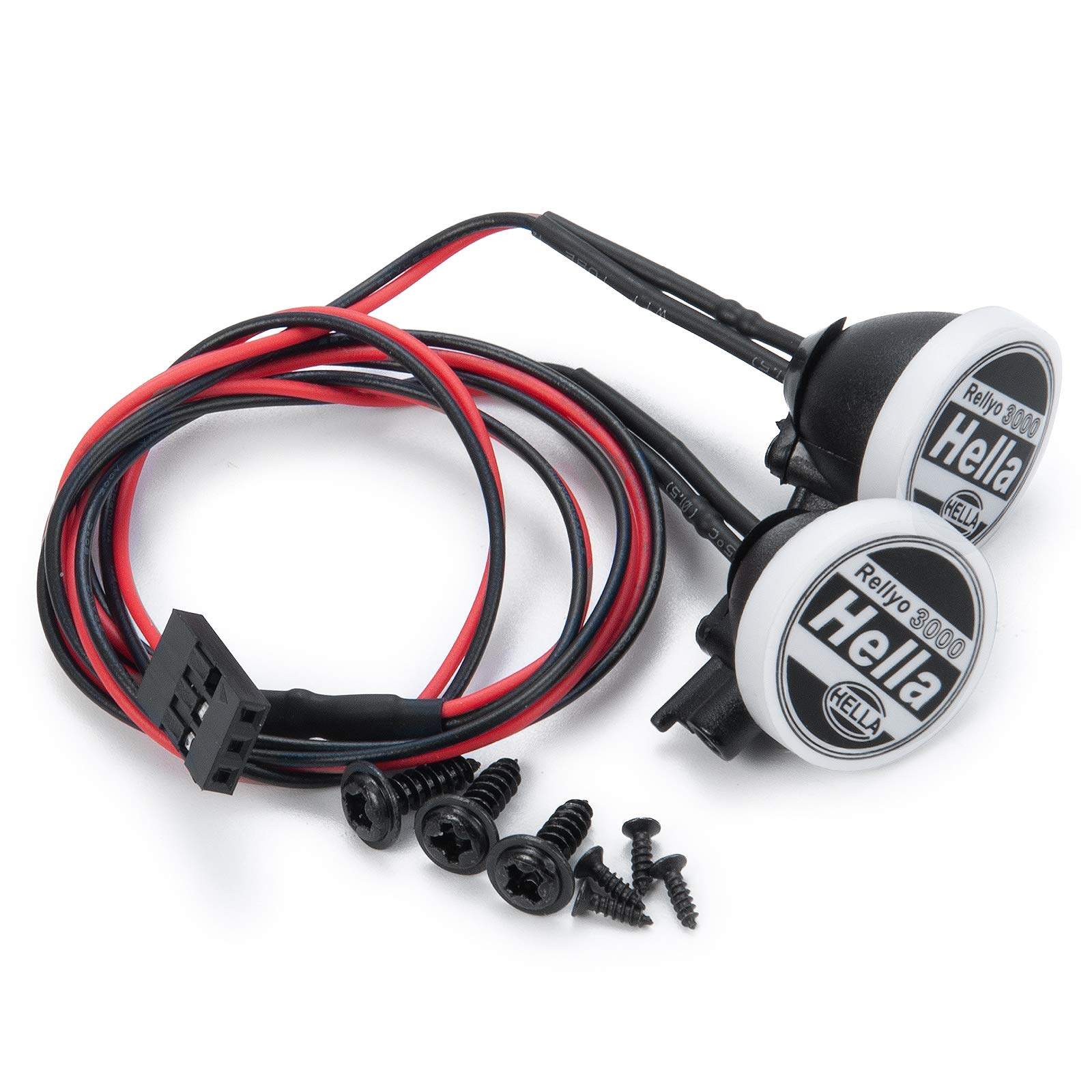 AXspeed 2pcs RC Round LED Light with Cover for 1/10 TRX-4 Axial SCX10 Tamiya CC01 D90 TF2 Car