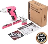 Hi-Spec 27 Pc Pink 3.6V Cordless Screwdriver Set with 23 Bits view 7