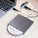 GRTLPOK External CD DVD Drive USB 3.0 Type C Portable Burner Writer Reader Mac view 2