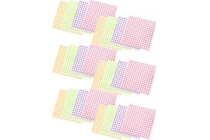 POPETPOP Checkered Food Wraps Grease Proof Paper Sheets 400Pcs 7-Inch Colored Parchment for Cakes and French