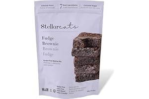 Stellar Eats Grain‑Free Fudge Brownie Baking Mix | Gluten‑Free, Dairy‑Free, Plant‑Based, Paleo‑Friendly, Naturally Sweetened with Coconut Sugar | Almond Flour-Based | 10.4 oz | 1 Pack