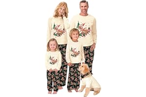 Awoscut Family Christmas Pajamas Matching Pajamas for Family, Xmas PJs Sets Holiday Sleepwear
