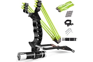 NERUB Hunting Professional Slingshot Set Wrist Slingshot Rocket Hunting Slingshots with Heavy Duty Launching Bands High Velocity Hunting Catapults
