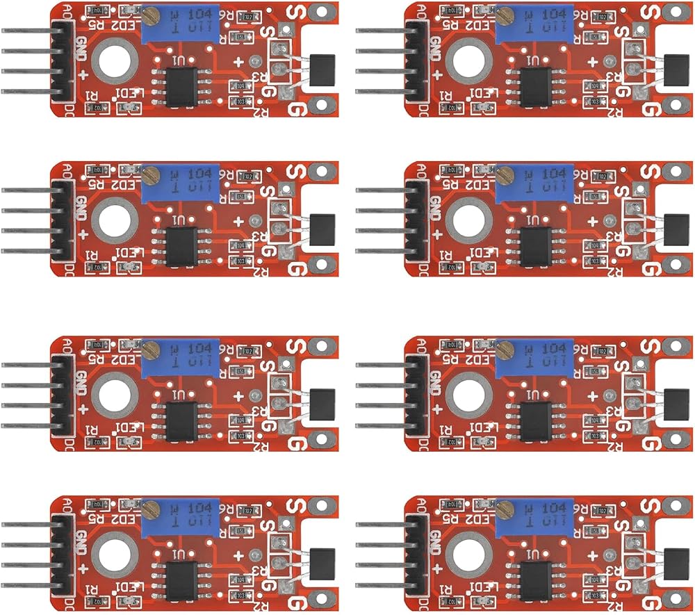 GERUI 8x KY-024 Linear Magnetic Hall Sensor Modules Arduino Raspberry Pi