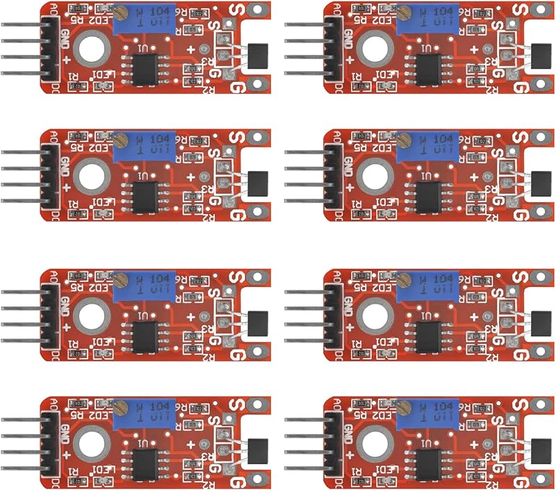 GERUI 8x KY-024 Linear Magnetic Hall Sensor Modules Arduino Raspberry Pi