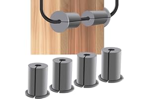 ZIBWNFUXCZ 4PCS 1 Inch Silicone Wall Cable Pass Through Grommets, Feed Through Bushing for Starlink Ethernet Cable, Cable Routing Kit for 1" Hole, Dust Waterproof Protector (Grey)