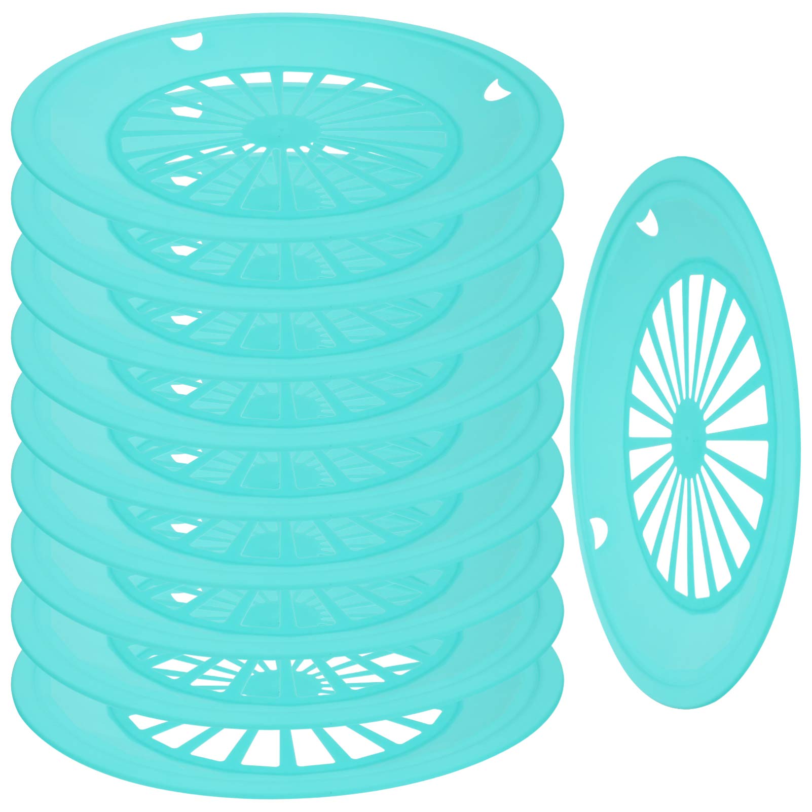 DOITOOL Reusable BBQ Plate Holder Plastic Dinner Plates 10Pcs for Outdoor BBQ Parties Picnics Family Gatherings Oil-Splash Guards Barbecue Supplies