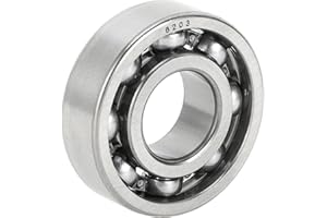 ACROPIX 6203 Deep Groove Ball Bearings Lubricated Bearings Open Type 17x40x12mm Silver Tone