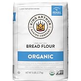 King Arthur 100% Organic Bread Flour, Unbleached, 5 lb (Pack of 1) - Non-GMO Project Verified, No Preservatives