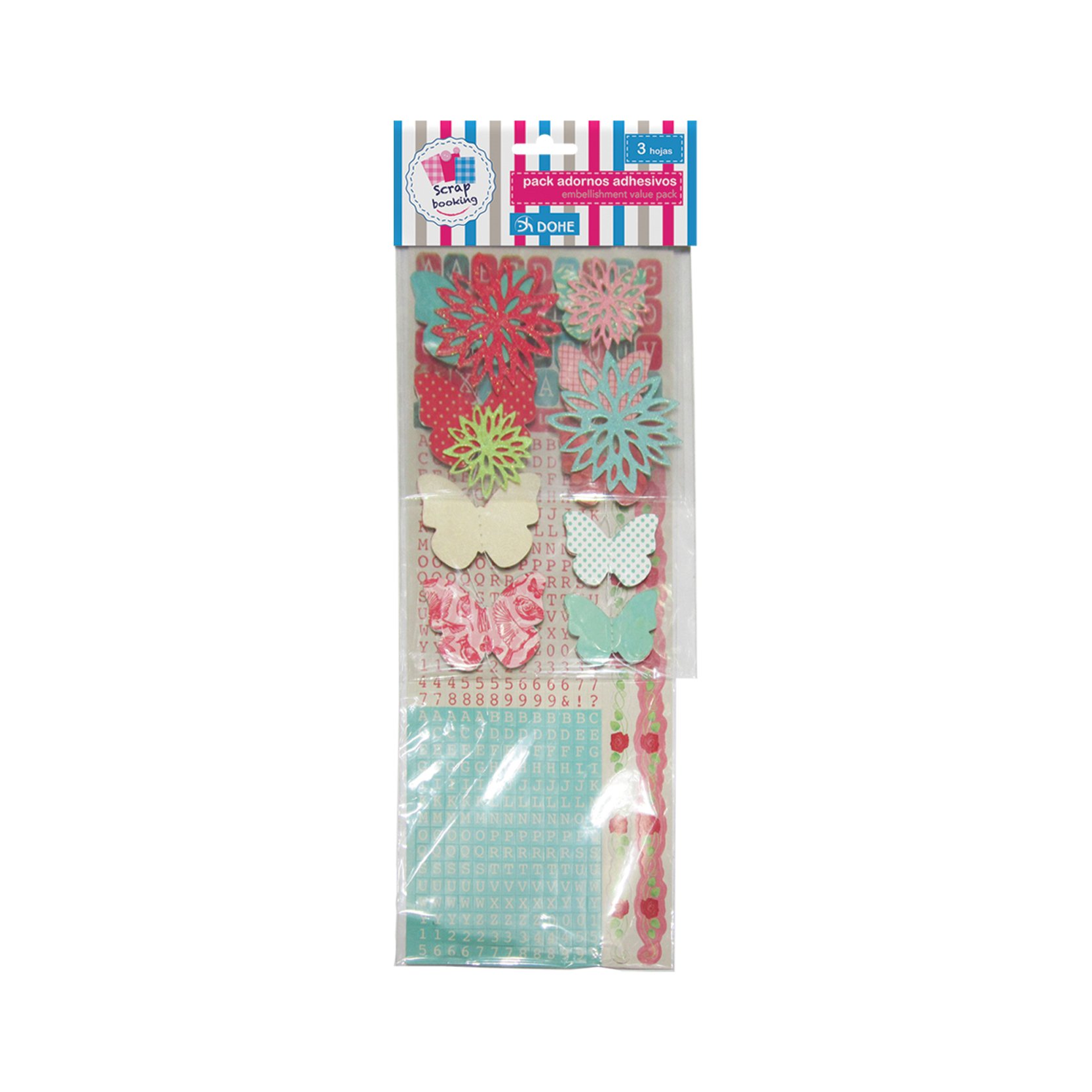 Dohe – Pack Too Cute Ornaments, 3 Sheets Adhesives (18052)