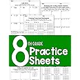 Eighth Grade Math Practice Sheets - Practice Workbook - 8th Grade ...