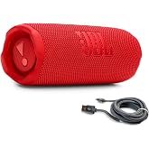 JBL Flip 7 (Red) + Bundle with USB-C Braided Cable