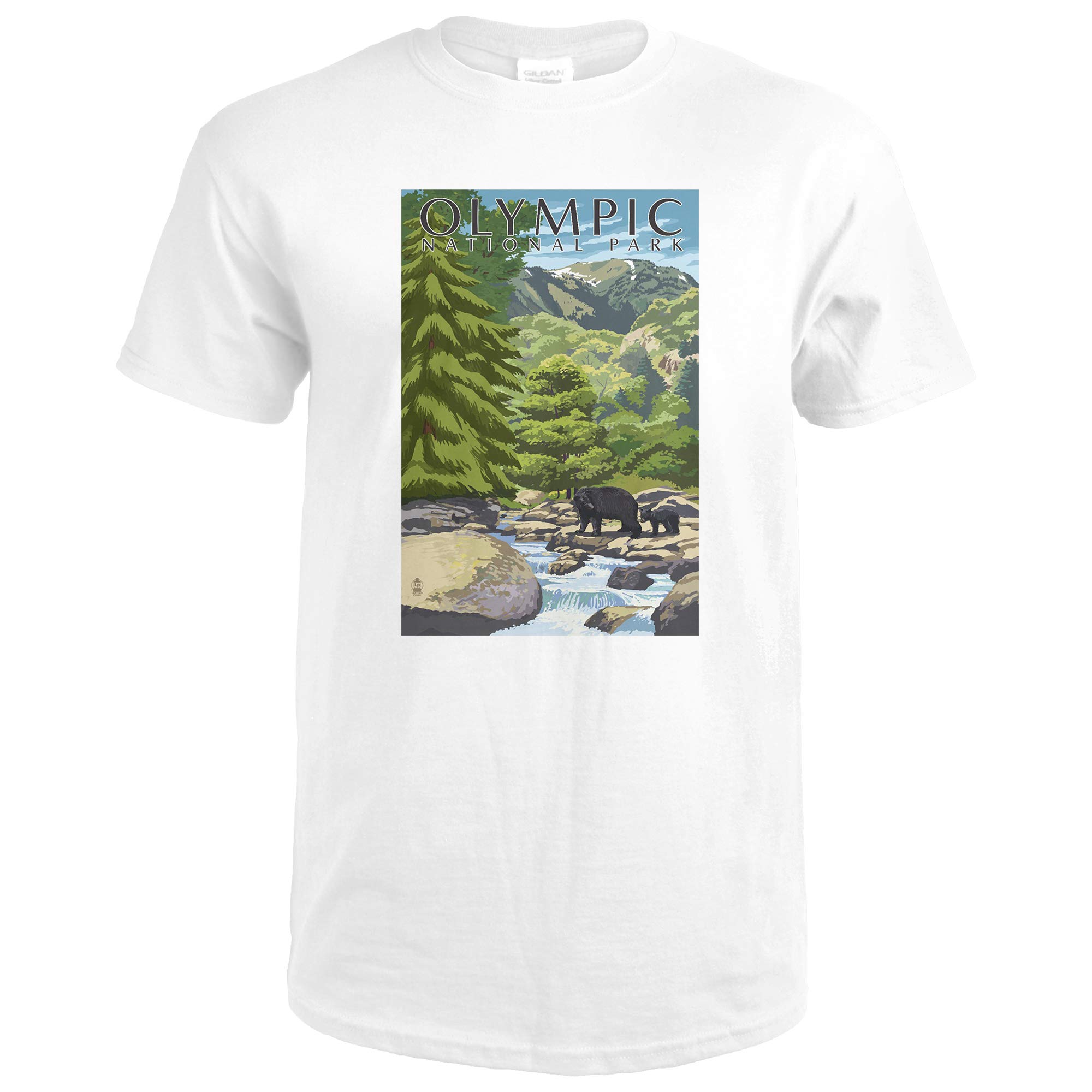 Olympic National Park, Washington - Bear Family And Creek 80198 (premium T-shirt X-)