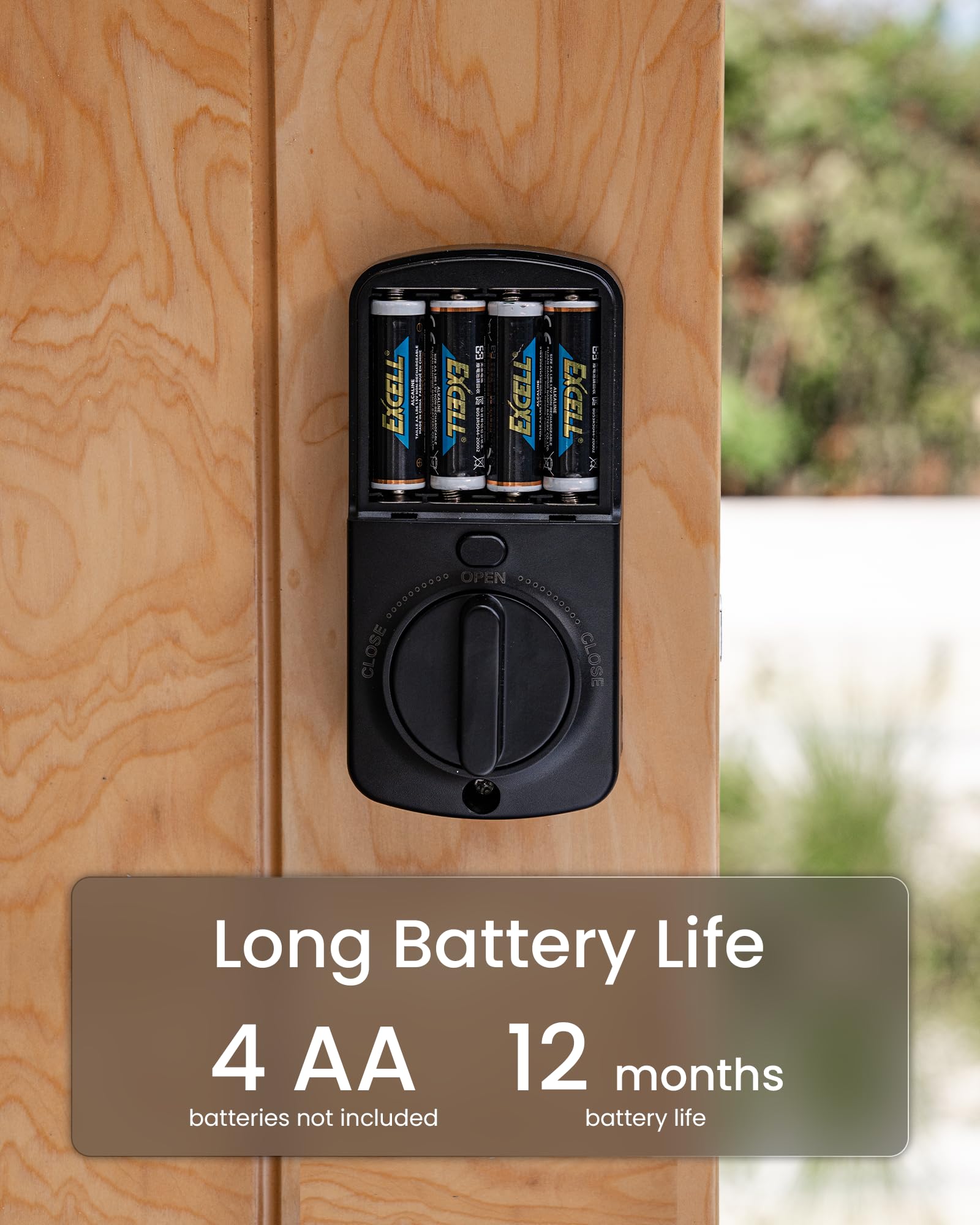 DESLOC Smart Door Lock B200, Smart Deadbolt Lock, Keyless Entry Door Lock, Fingerprint Smart Lock, Smart Locks for Front Door, App Control, Touchscreen Keypad Deadbolts,12-Month Battery, BHMA Grade3