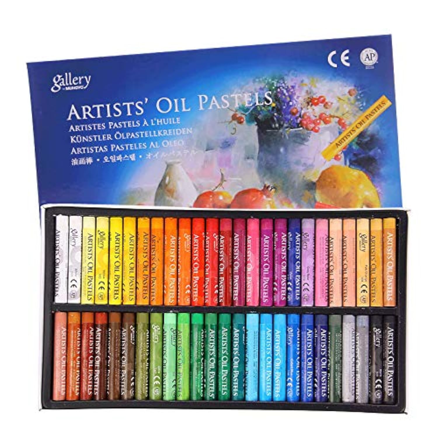 XGOPTS Oil Pastel Set,Professional Painting Oil Pastel Soft Drawing Graffiti Art Crayons Pastel Sticks Set Washable Round Oil Pastels for Artist,Student,Beginner 50 Colours