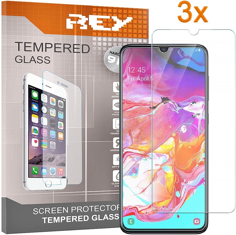 3X Screen Protector for Samsung Galaxy A70 - A70s, Tempered Glass Film, Premium Quality, Perfect Protection for Scratches, Breaks, Moisture, [Pack 3X]