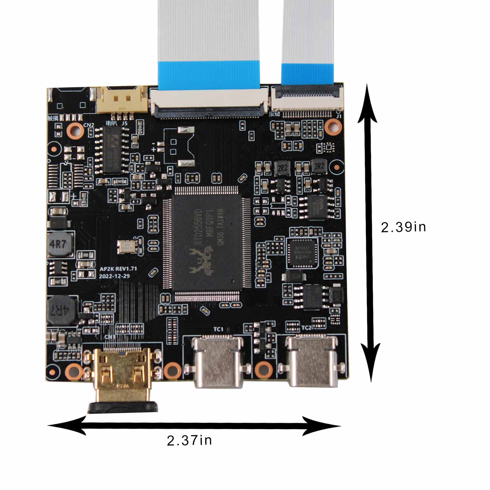 VSDISPLAY 12.3 Inch 2K LCD Screen 2400x900 with USB-C LCD Controller Board,as Extra Secondary Display Panel for PC/Laptop/Game Cabinet Monitor