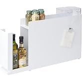 YAMAZAKI Home Sliding Drawer Seasoning Rack &ndash; Pull Out Spice Rack for Countertop, Steel Kitchen Organizer with Magnetic Panels, Modern Spice Storage Drawer, White, Easy Access Design