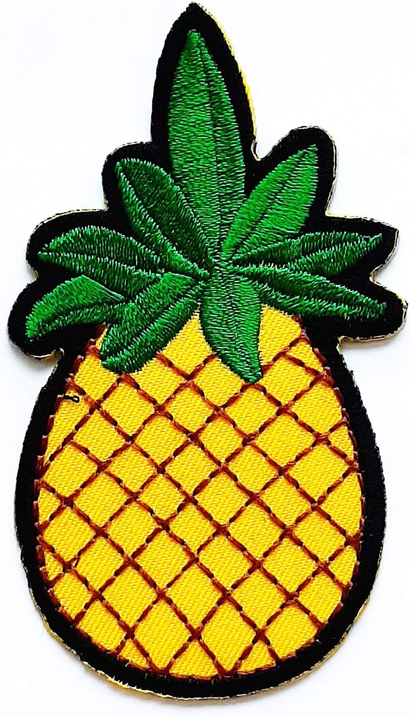 Amazon Com Pineapple Fruit And Vegetable Pineapple Farm Cartoon Kids Patch Craft Embroidered Patches For Bags Jacket Iron On Clothes Jeans Kids Appliques Badge Arts Crafts Sewing pineapple fruit and vegetable pineapple