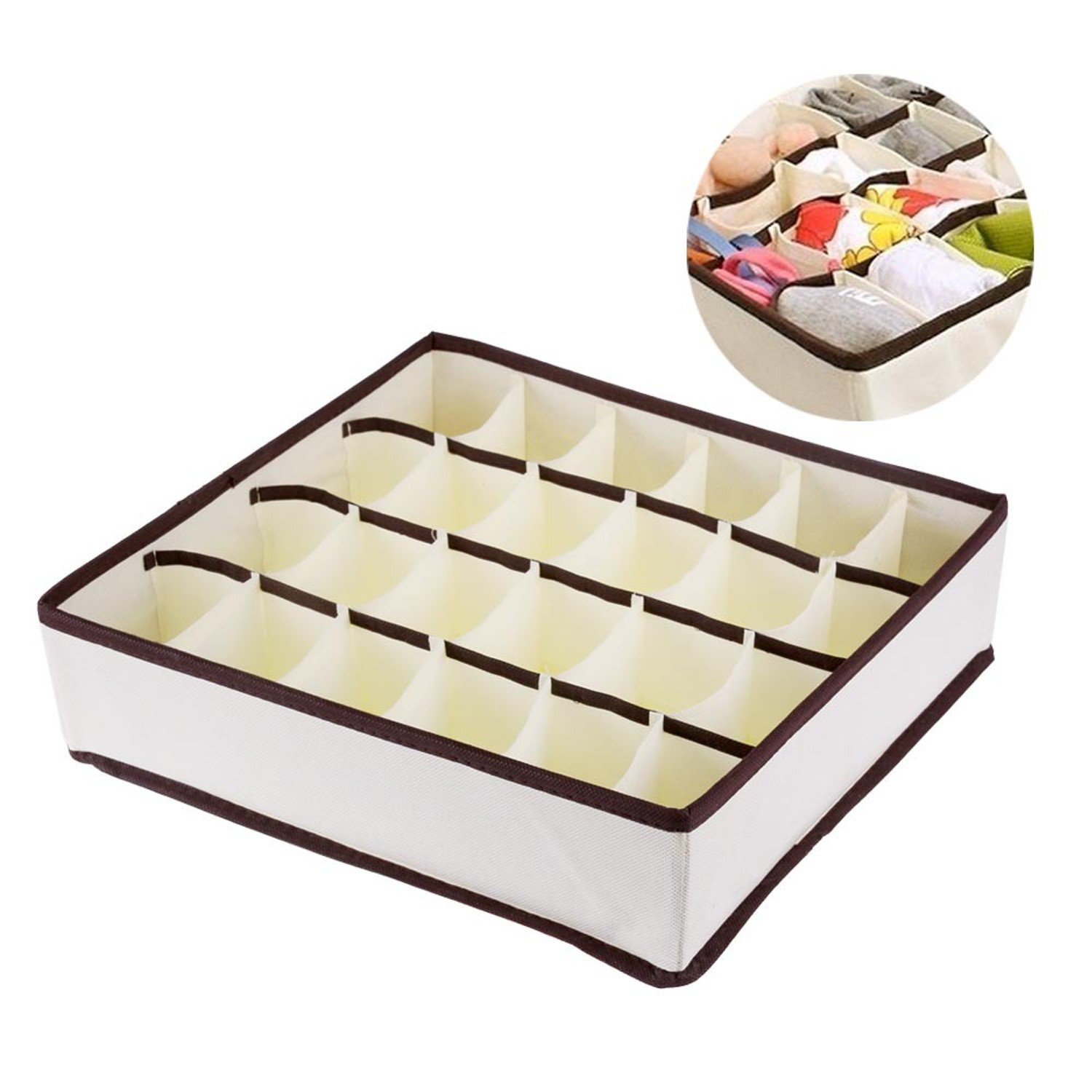 Gogi House 24 Cells Non-Woven Fabric Folding Storage Box 33.5x31x9CM