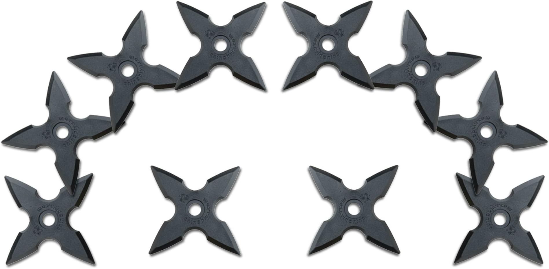 Throwing Stars Halloween Ninja Rubber Ninja Toys - Shiho Ninja Toy - 10pc Set [Sports]