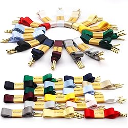 WEGOODZF Ribbon Satin Sneakers Shoelaces: 2 Pair