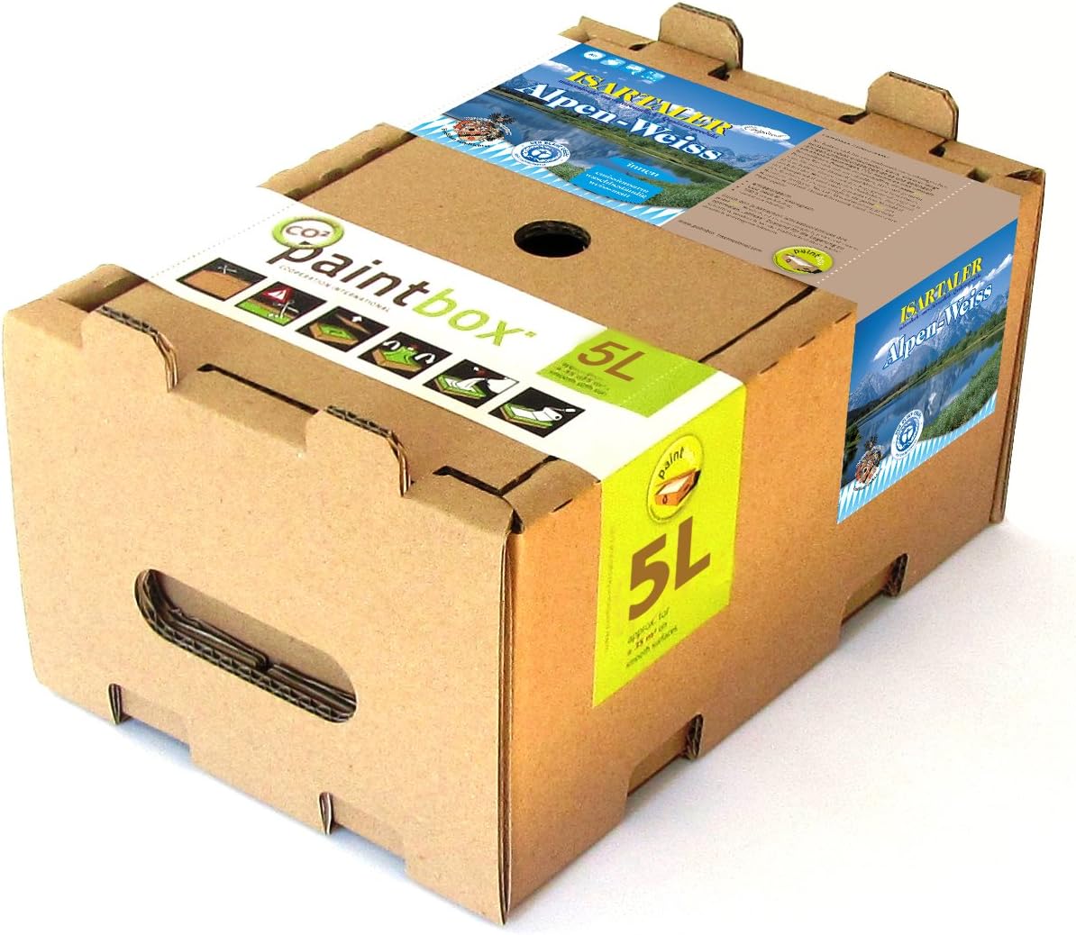 Paint Box Interior Wall Paint 5 litres, Alpine White, 10845L: Amazon.co