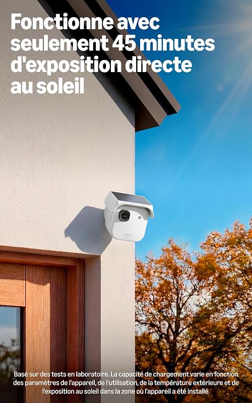 Solaris 2K+ (nouvelle génération), Caméra sans fil à énergie solaire, Vidéo 2K, Module de synchronisation inclus, Système de 1 caméra (Blanc)