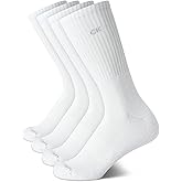 Calvin Klein Womens Crew Socks - Breathable Performance Soft Cushioned Athletic Crew Socks for Women for Running and Workout