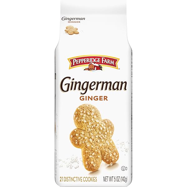 PEPPERIDGE FARM GINGERMAN COOKIES, 21 GINGER COOKIES, 5...