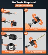 Housolution Hand Drill 3/8 Inch Capacity Keyless Chuck Cast Steel 13Pcs Bit Set view 5