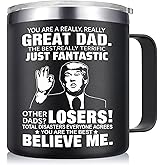 Abledn Christmas for Dad Gifts - You're A Really Great Dad Coffee Mug - Funny Birthday Gifts for Men Fathers Husband and Grandpa from Daughter, Son (14oz, Black)