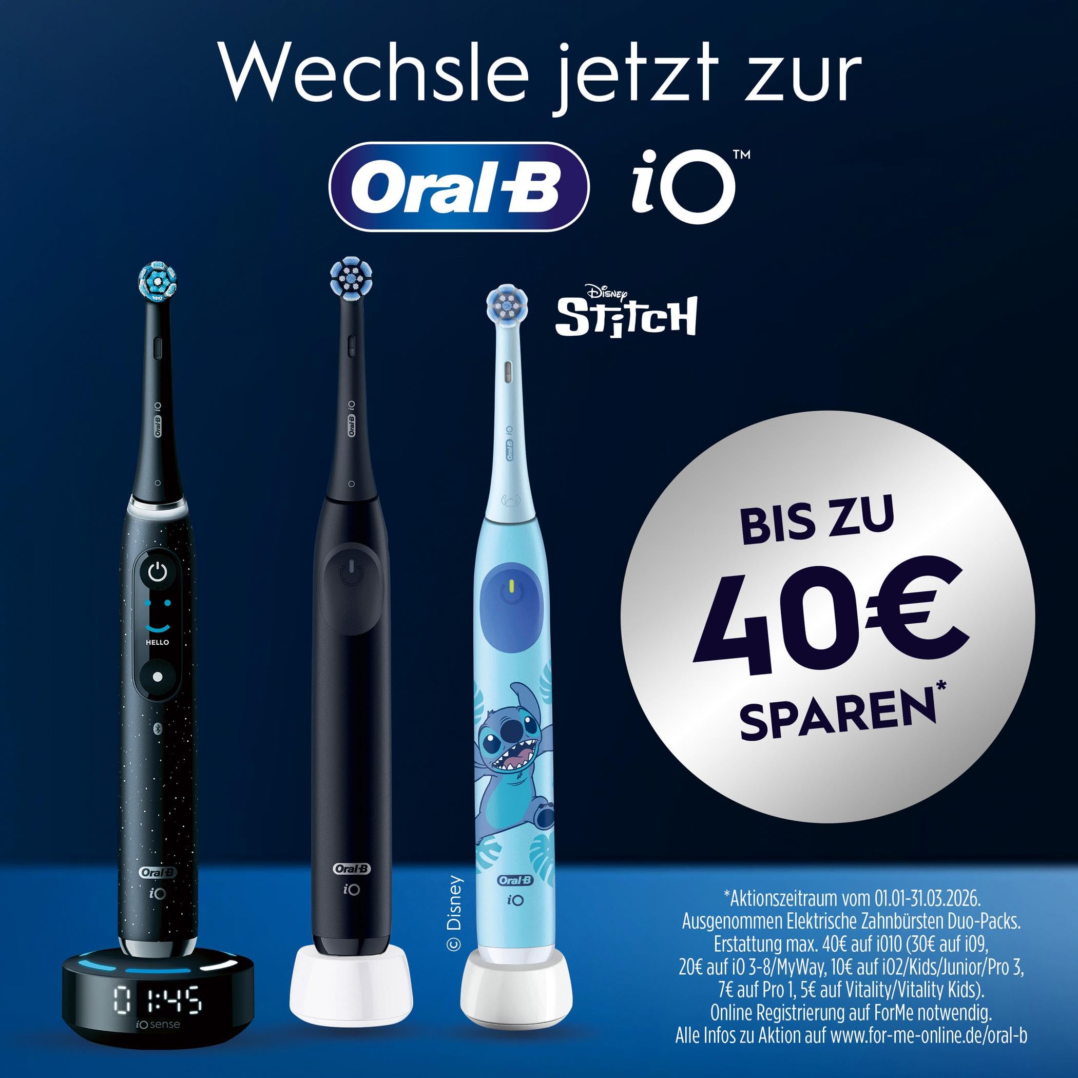 Oral-B Pro Series 3 Elektrische Zahnbürste — Electric Toothbrush, Inkl. 3 Aufsteckbürsten — 3 Putzmodi, Zahnbürste Elektrisch, Designed by Braun, Schwarz 2