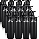 Potchen 16 Pieces Aluminum Water Bottle Bulk 25 oz Sports Water Bottles with Snap Lids Reusable Leak Proof Lightweight Bike Flask for Travel Camping Gym Hiking Fishing