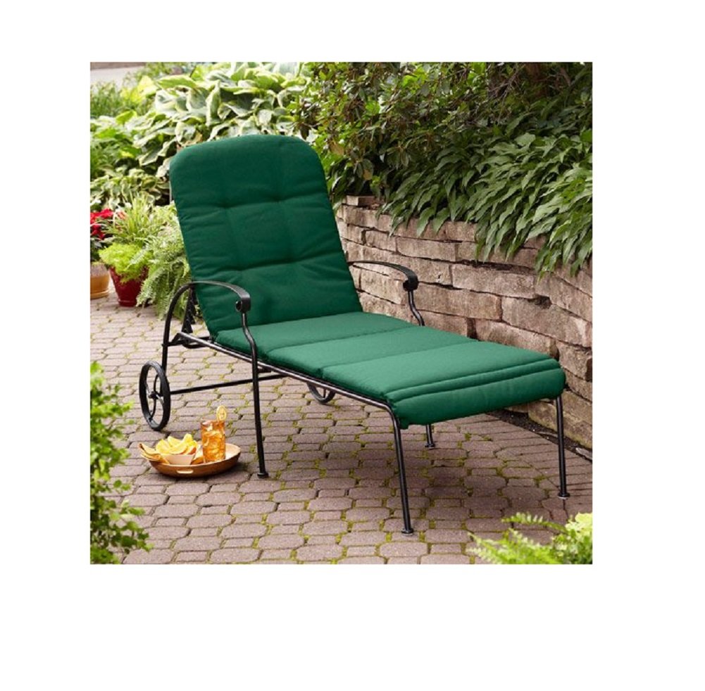 Better Homes and Gardens Clayton Court Chaise Lounge with Wheels, Green