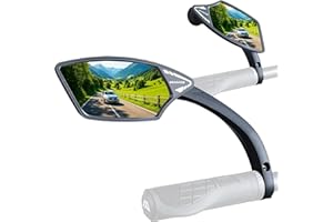 Meachow Automotive-Grade Ultra HD Anti-Glare Bike Mirror with Shatterproof Glass – Scratch Resistant, Wide-Angle 360° Rotatab