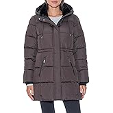 Sebby S.E.B Women's 3/4 Puffer Coat with Cozy Faux Fur