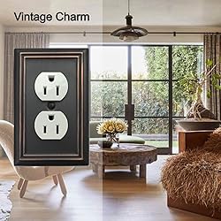 OKAWYC Single Duplex Outlet Light Switch Cover