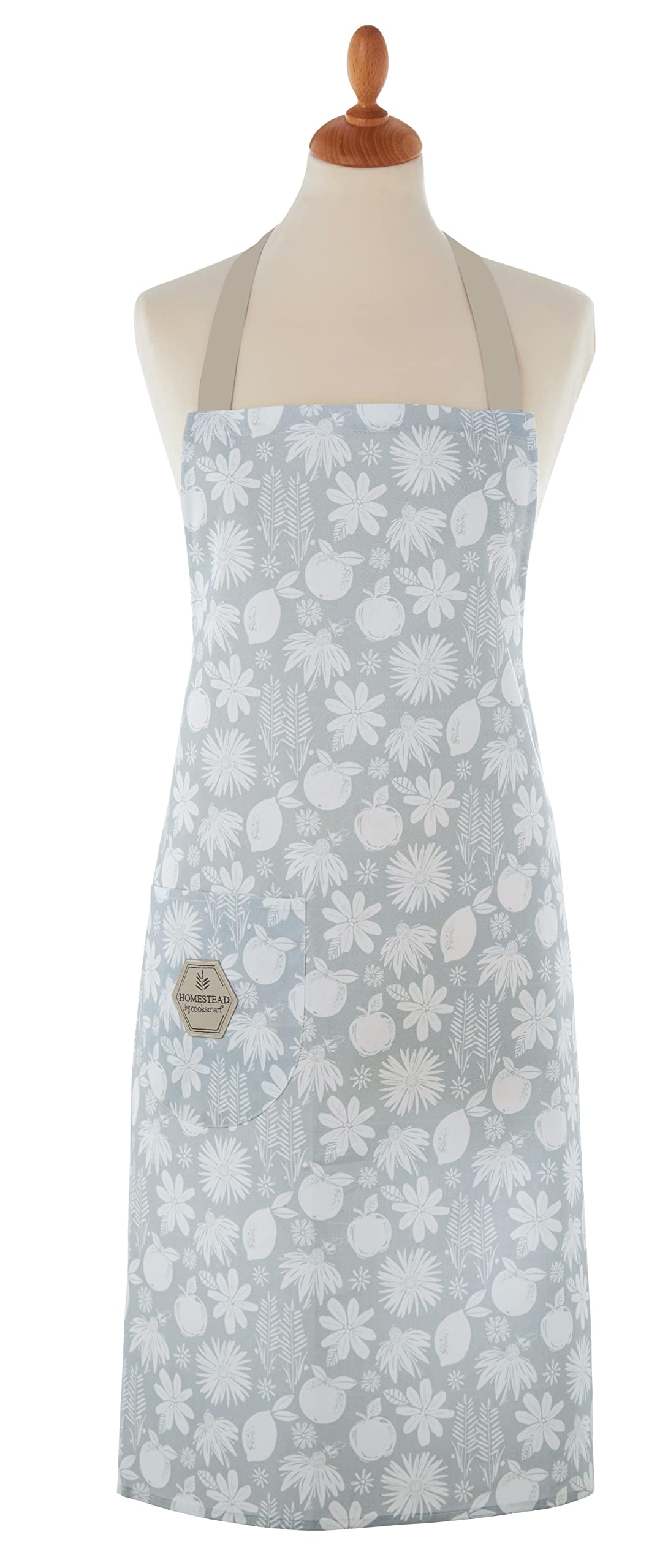 Cooksmart British Designed Kitchen Aprons For Women | 100% Cotton Kitchen Apron With Pockets | Modern Designed Cooking Aprons For Women All Types Of Kitchens