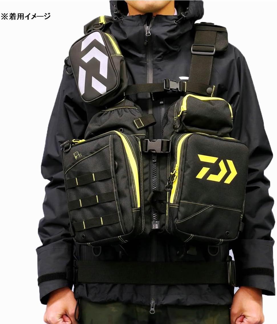 Amazon ダイワ Daiwa フィッシングベスト ベンチクールゲームベストiii ブラック イエロー フリー Df 6107 Daiwa ダイワ フィッシングベスト