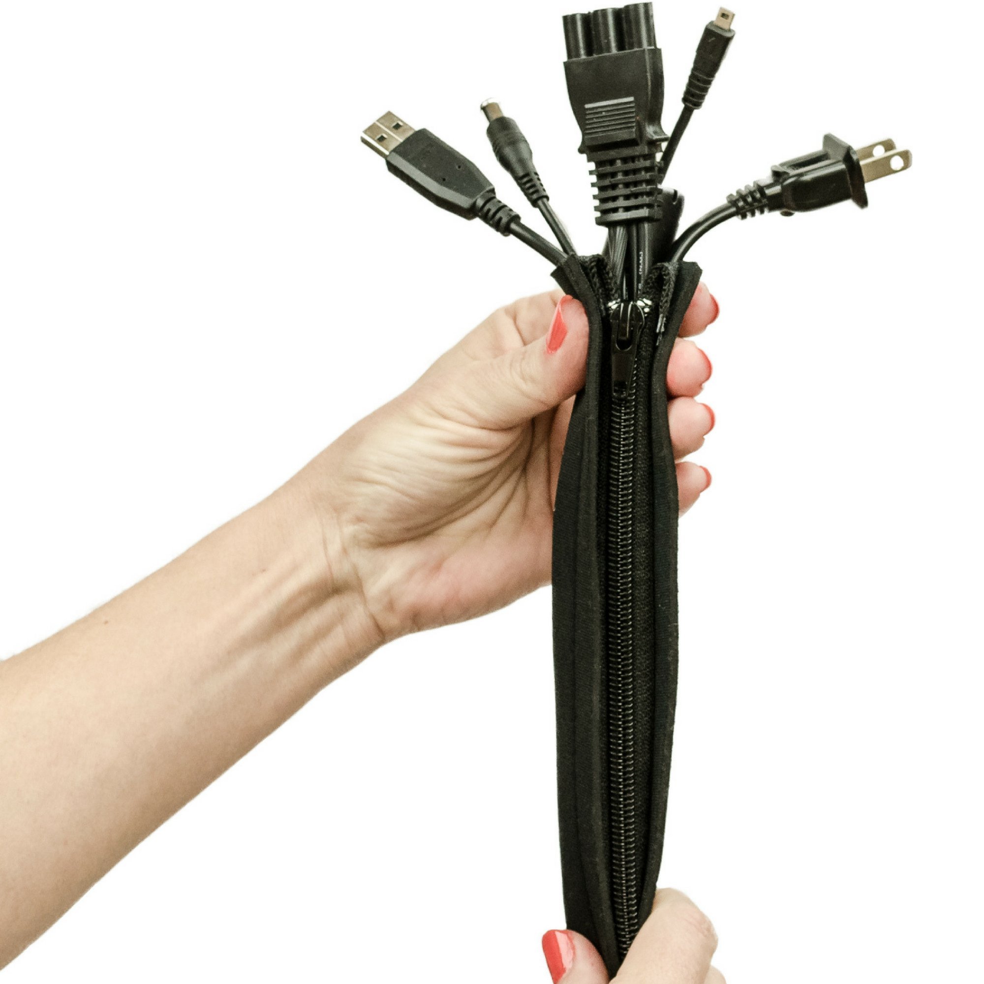 Cable Management, Cord Hider Sleeves for Computer, TV, Desk, All Wires Home & Office Organizer